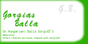 gorgias balla business card